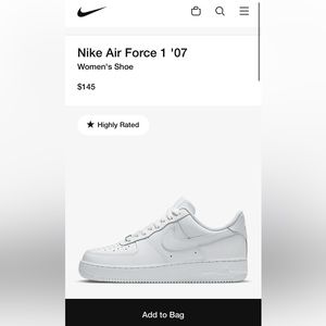 Woman’s Nike Air Force 1’s